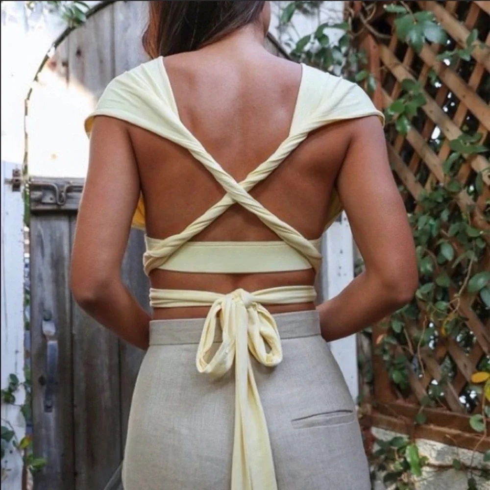 Convertible Bralette Top-BUTTER - Picture 2 of 8